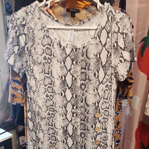 NWT FAUX SNAKE SKIN TOP